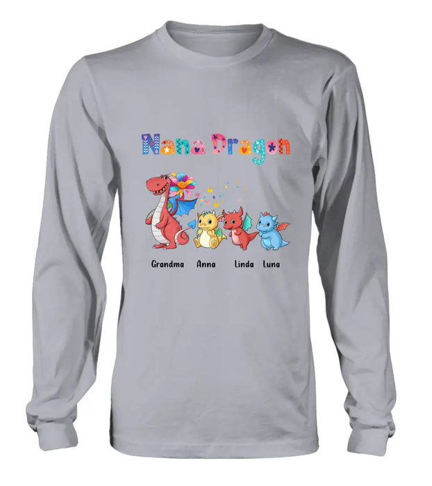 Custom Personalized Grandma Dragon Shirt/ Hoodie - Upto 10 Kids - Mother's Day Gift Idea For Grandma - Nana Dragon