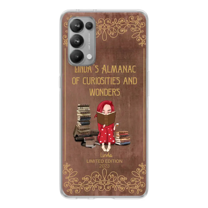 Custom Personalized Reading Girl Phone Case - Gift Idea For Reading Lovers - Almanac Of Curiosities - Cases For Oppo/Xiaomi/Huawei