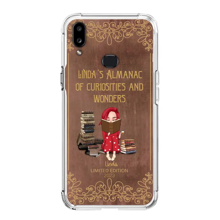 Custom Personalized Reading Girl Phone Case - Gift Idea For Reading Lovers - Almanac Of Curiosities - Cases For iPhone/Samsung