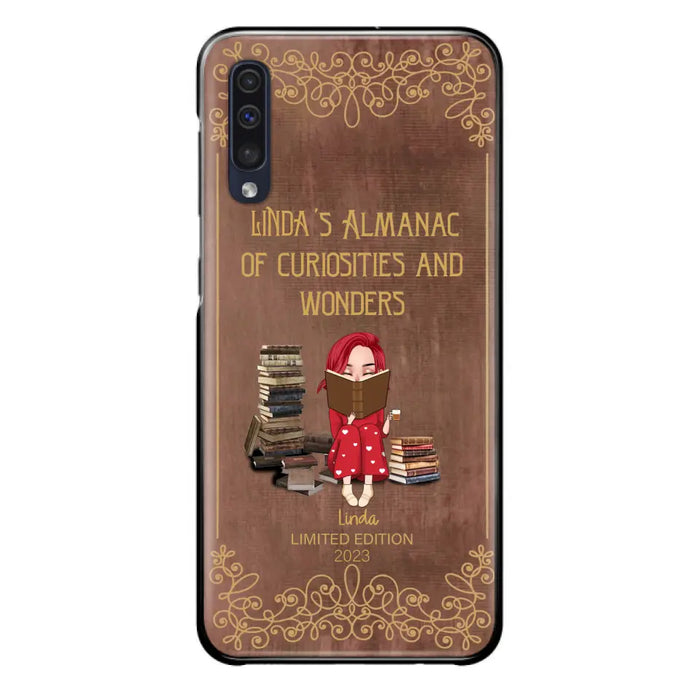 Custom Personalized Reading Girl Phone Case - Gift Idea For Reading Lovers - Almanac Of Curiosities - Cases For iPhone/Samsung