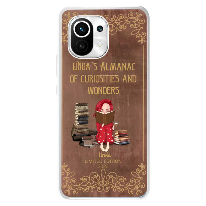 Custom Personalized Reading Girl Phone Case - Gift Idea For Reading Lovers - Almanac Of Curiosities - Cases For Oppo/Xiaomi/Huawei