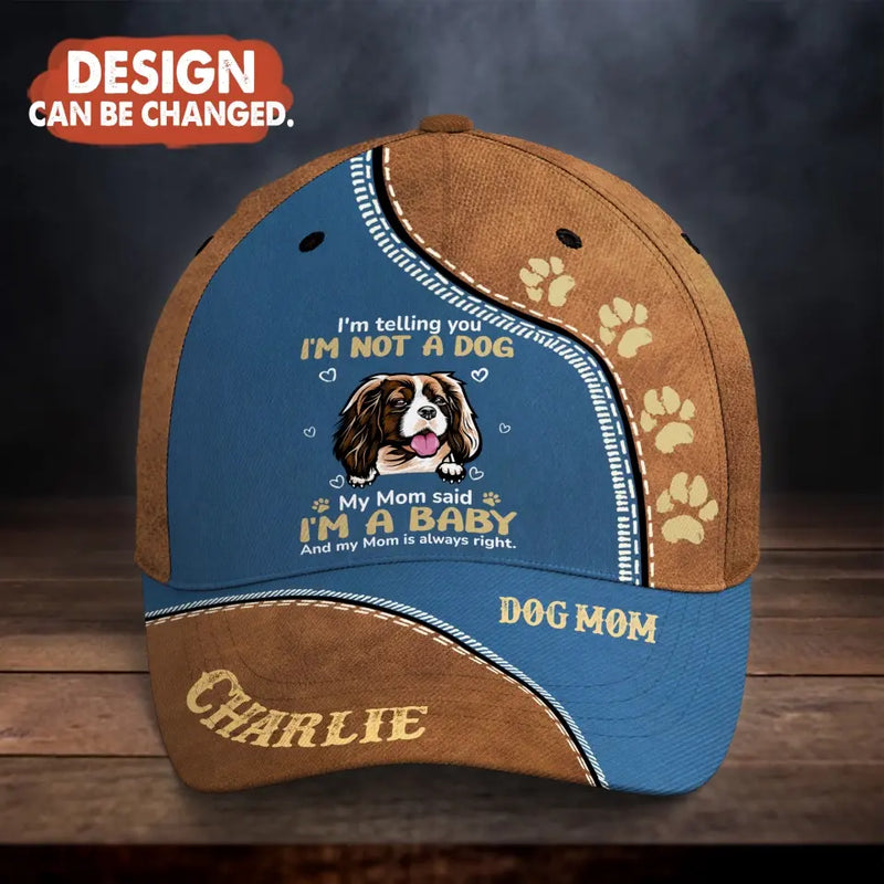 Personalized Pet Baseball Cap - Up to 4 Dogs/Cats - Gift Idea for Dog/Cat Lover - I'm Telling You I'm Not A Cat/Dog