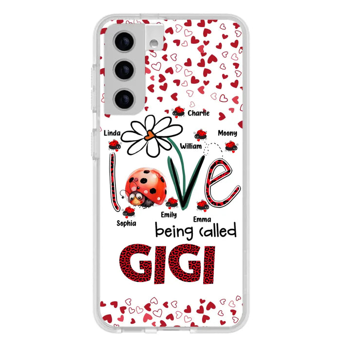 Custom Personalized Grandma Phone Case - Gift Idea For Grandma - Upto 7 Kids - Love Being Called Gigi - Cases For iPhone/Samsung