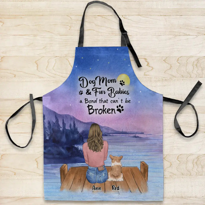 Custom Personalized Dog Mom Fashion Home Pocketless Apron - Upto 5 Dogs - Mother's Day Gift Idea for Dog Lovers - You Had Me At Woof