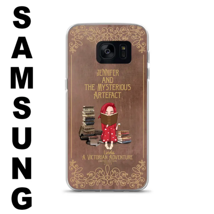 Custom Personalized Reading Girl Phone Case - Gift Idea For Reading Lovers - Mysterious Artefact - Cases For iPhone/Samsung