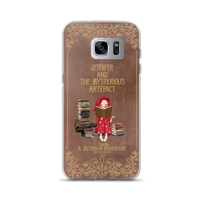 Custom Personalized Reading Girl Phone Case - Gift Idea For Reading Lovers - Mysterious Artefact - Cases For iPhone/Samsung