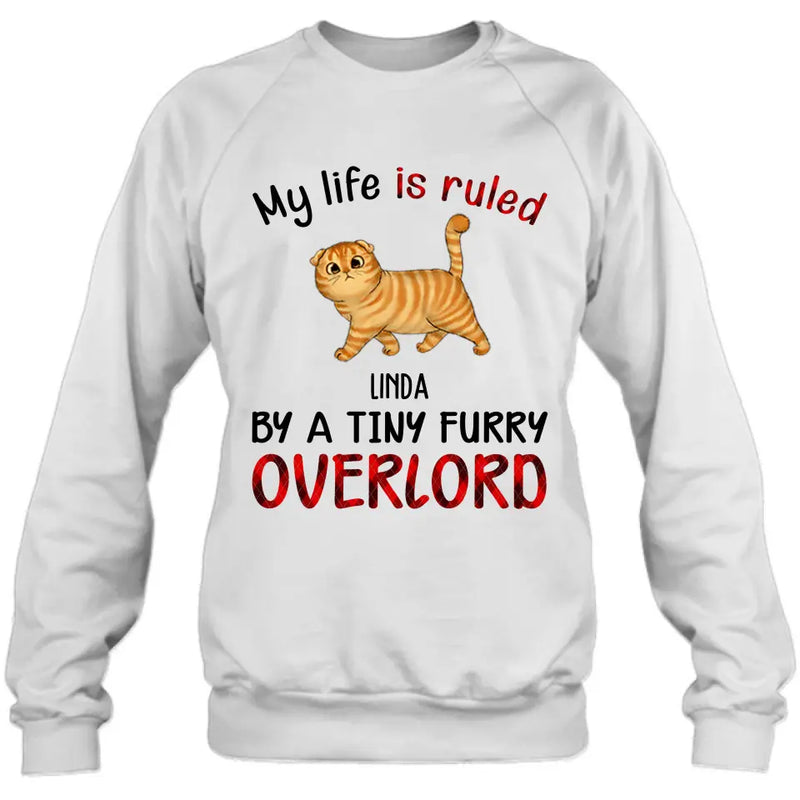 Personalized Pet Shirt/Hoodie - Up to 4 Dogs - Mother's Day/Father's Day Gift Idea For Dog/Cat Lovers - My Life Is Ruled By A Tiny Furry Overlord