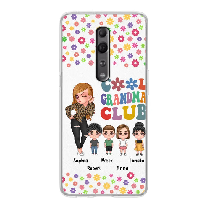 Custom Personalized Cool Grandma Phone Case - Gift Idea For Grandma - Upto 4 Kids - Cases For Oppo/Xiaomi/Huawei