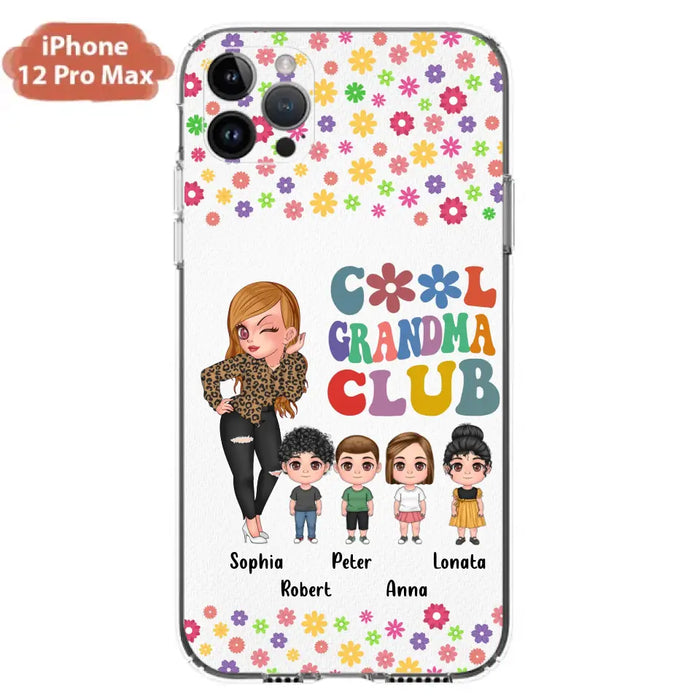 Custom Personalized Cool Grandma Phone Case - Gift Idea For Grandma - Upto 4 Kids - Cases For iPhone/Samsung