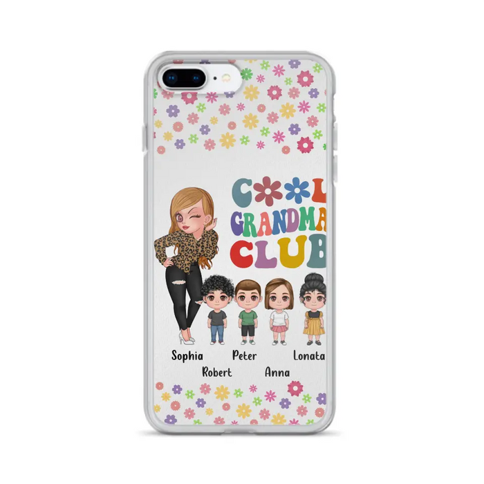 Custom Personalized Cool Grandma Phone Case - Gift Idea For Grandma - Upto 4 Kids - Cases For iPhone/Samsung