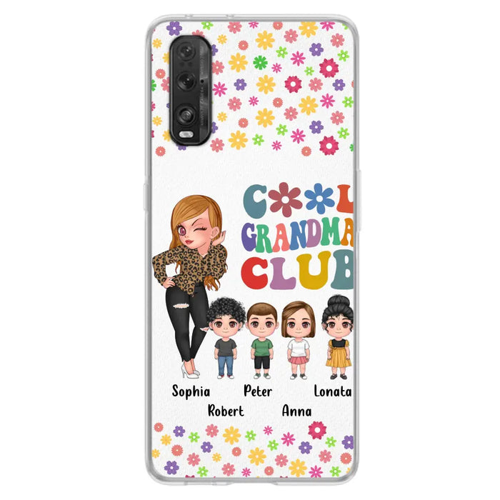 Custom Personalized Cool Grandma Phone Case - Gift Idea For Grandma - Upto 4 Kids - Cases For Oppo/Xiaomi/Huawei