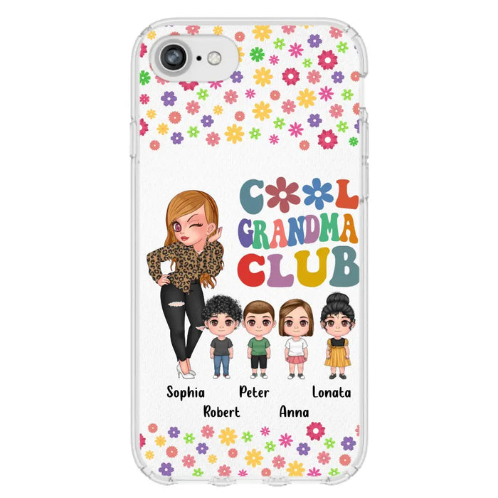 Custom Personalized Cool Grandma Phone Case - Gift Idea For Grandma - Upto 4 Kids - Cases For iPhone/Samsung