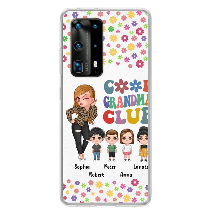 Custom Personalized Cool Grandma Phone Case - Gift Idea For Grandma - Upto 4 Kids - Cases For Oppo/Xiaomi/Huawei