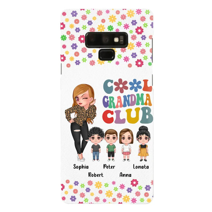 Custom Personalized Cool Grandma Phone Case - Gift Idea For Grandma - Upto 4 Kids - Cases For iPhone/Samsung