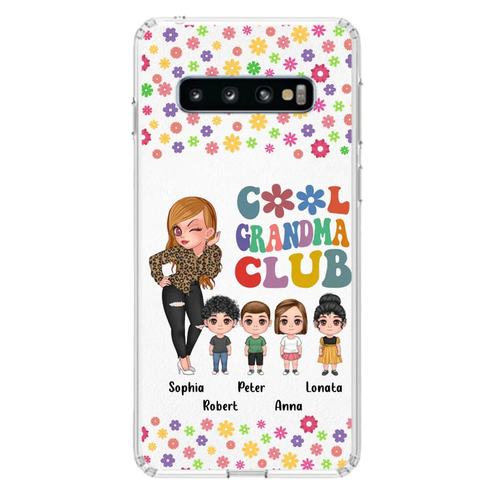 Custom Personalized Cool Grandma Phone Case - Gift Idea For Grandma - Upto 4 Kids - Cases For iPhone/Samsung