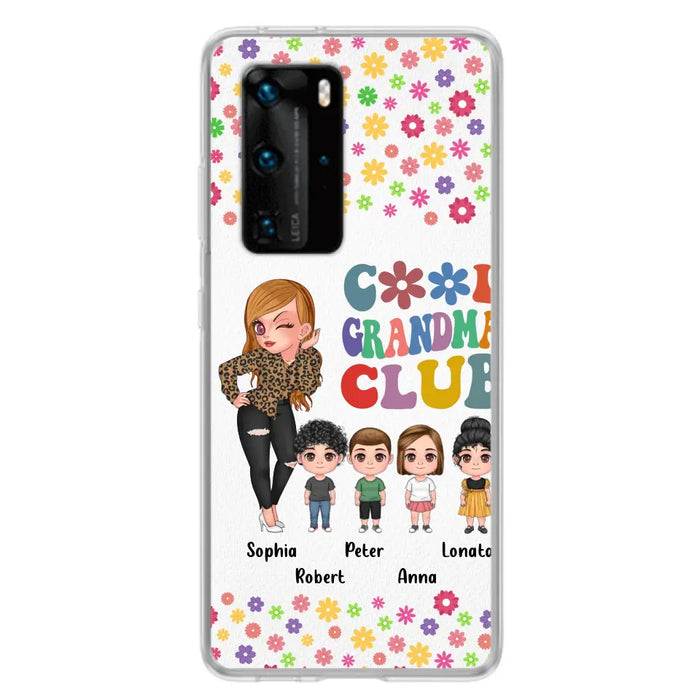 Custom Personalized Cool Grandma Phone Case - Gift Idea For Grandma - Upto 4 Kids - Cases For Oppo/Xiaomi/Huawei