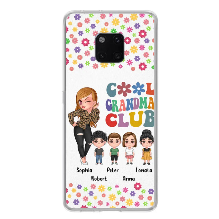 Custom Personalized Cool Grandma Phone Case - Gift Idea For Grandma - Upto 4 Kids - Cases For Oppo/Xiaomi/Huawei