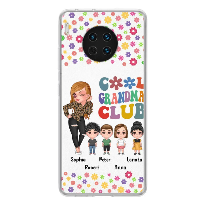 Custom Personalized Cool Grandma Phone Case - Gift Idea For Grandma - Upto 4 Kids - Cases For Oppo/Xiaomi/Huawei