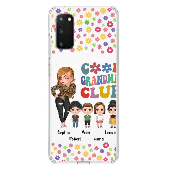 Custom Personalized Cool Grandma Phone Case - Gift Idea For Grandma - Upto 4 Kids - Cases For iPhone/Samsung