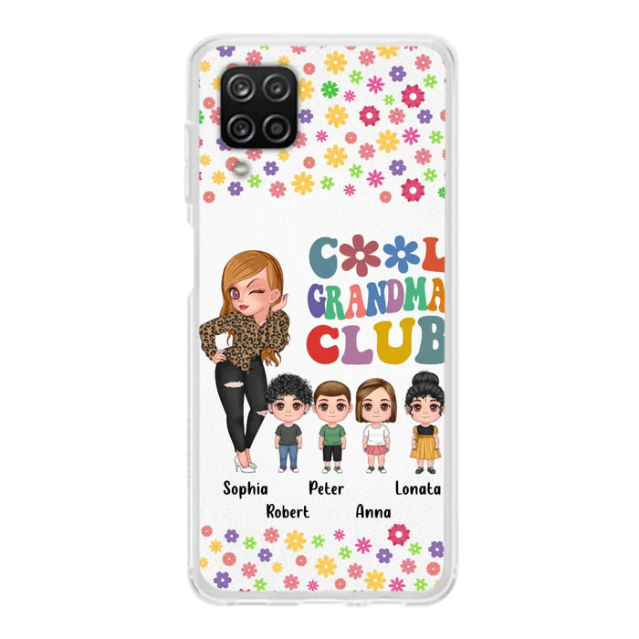 Custom Personalized Cool Grandma Phone Case - Gift Idea For Grandma - Upto 4 Kids - Cases For iPhone/Samsung