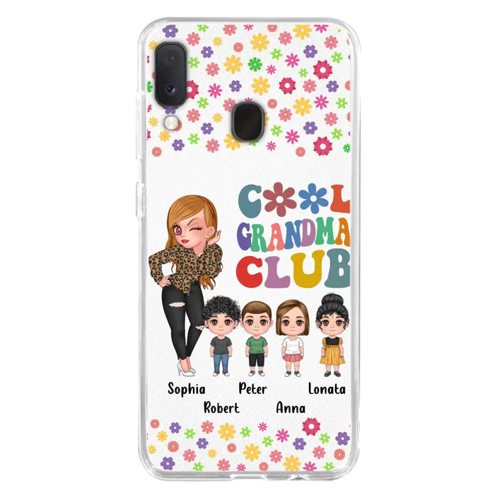 Custom Personalized Cool Grandma Phone Case - Gift Idea For Grandma - Upto 4 Kids - Cases For iPhone/Samsung