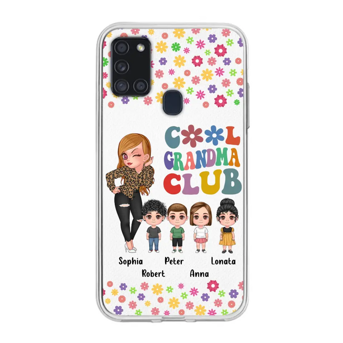 Custom Personalized Cool Grandma Phone Case - Gift Idea For Grandma - Upto 4 Kids - Cases For iPhone/Samsung