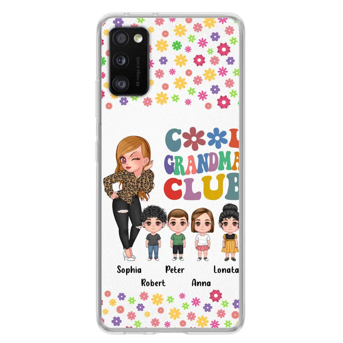 Custom Personalized Cool Grandma Phone Case - Gift Idea For Grandma - Upto 4 Kids - Cases For iPhone/Samsung