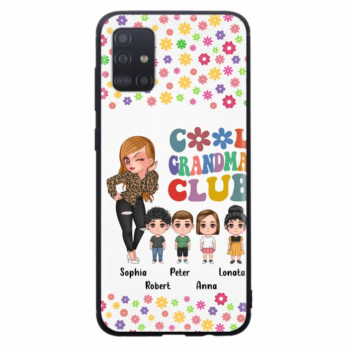 Custom Personalized Cool Grandma Phone Case - Gift Idea For Grandma - Upto 4 Kids - Cases For iPhone/Samsung