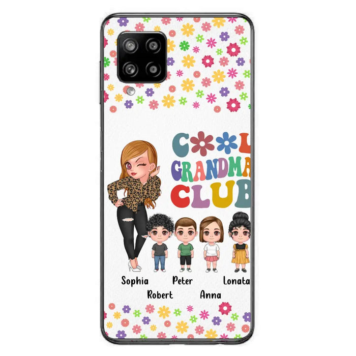 Custom Personalized Cool Grandma Phone Case - Gift Idea For Grandma - Upto 4 Kids - Cases For iPhone/Samsung