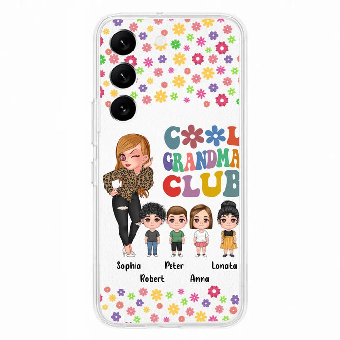 Custom Personalized Cool Grandma Phone Case - Gift Idea For Grandma - Upto 4 Kids - Cases For iPhone/Samsung