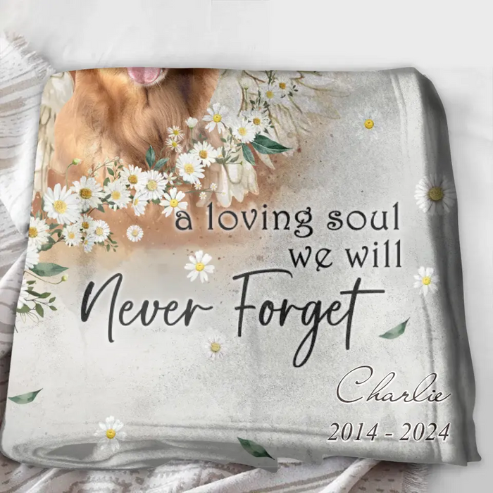 Custom Personalized Memorial Pet Photo Fleece Throw/Quilt Blanket - Memorial Gift Idea for Dog/Cat Owners - You Were More Than Just A Pet A Loving Soul We Will Never Forget