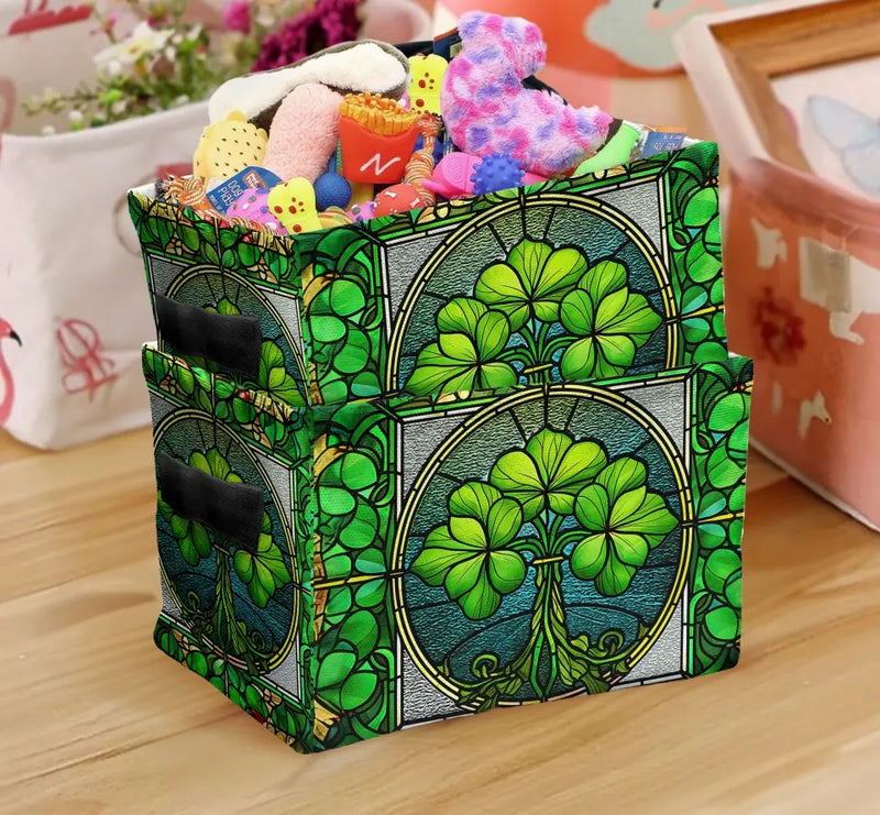 Personalized Irish Clover Storage Box - St. Patrick's Day Gift Idea - Unique Home Decor and Gifts