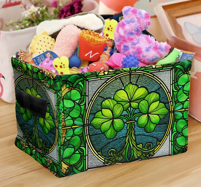 Personalized Irish Clover Storage Box - St. Patrick's Day Gift Idea - Unique Home Decor and Gifts