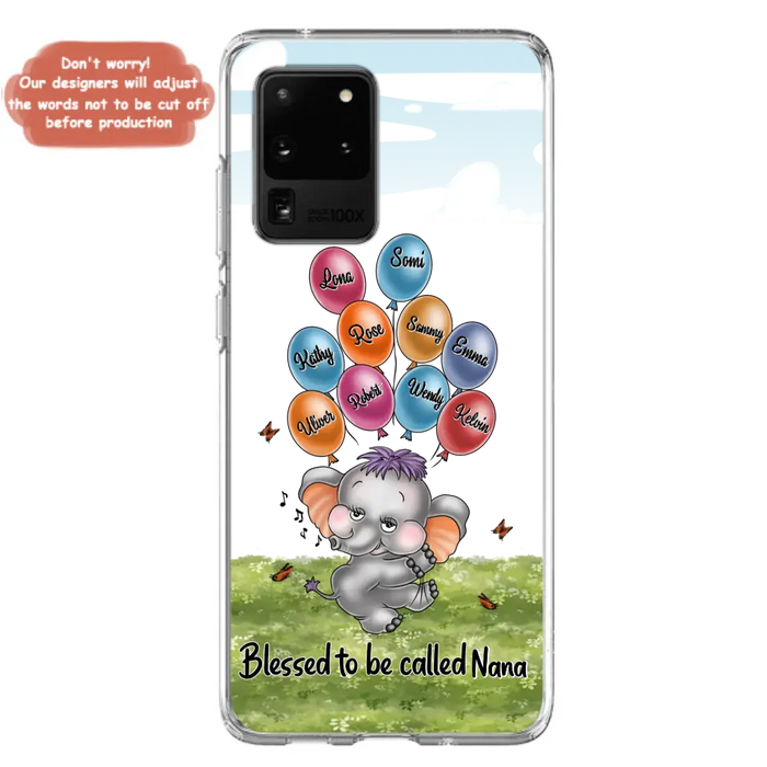 Personalized Grandma Phone Case - Upto 10 Kids - Gift Idea for Grandma/Mother's Day - Blessed To Be Called Nana