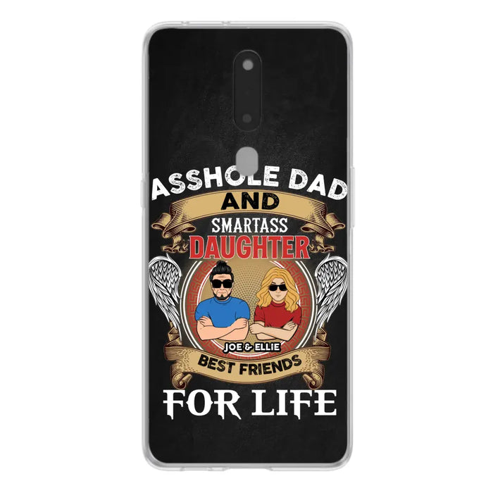 Personalized Dad/Mom And Daughter/Son Phone Case - Gift Idea For Father's Day/Mother's Day From Daughter/Son - Asshole Dad And Smartass Daughter - Cases For Oppo/Xiaomi/Huawei