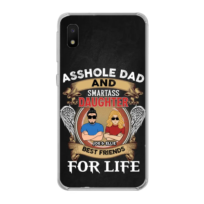 Personalized Dad/Mom And Daughter/Son Phone Case - Gift Idea For Father's Day/Mother's Day From Daughter/Son - Asshole Dad And Smartass Daughter  - Cases For Samsung/iPhone