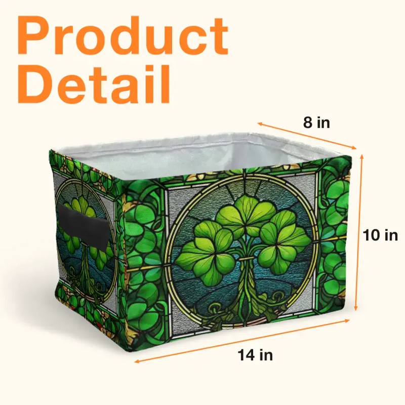 Personalized Irish Clover Storage Box - St. Patrick's Day Gift Idea - Unique Home Decor and Gifts