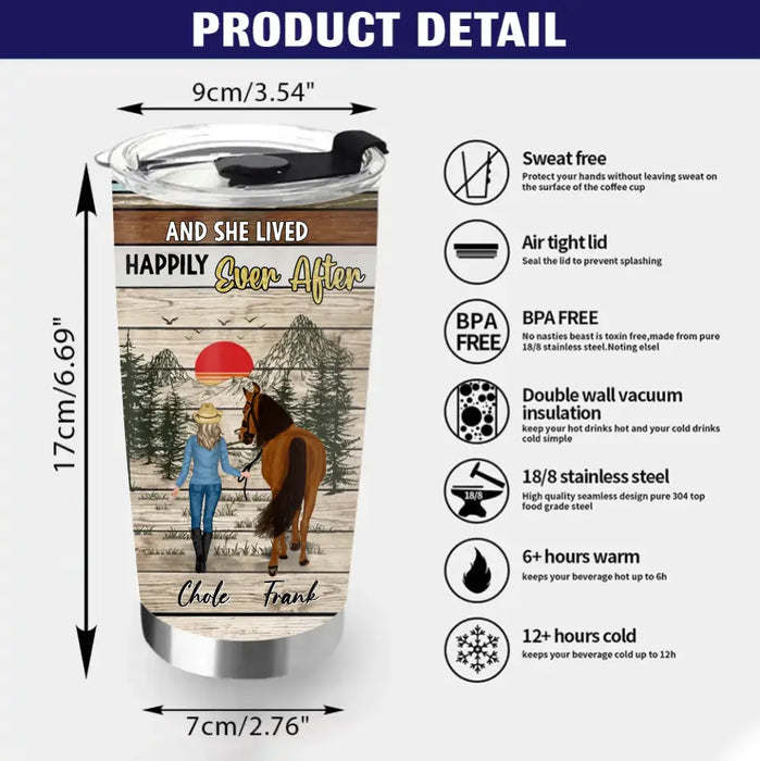 Custom Personalized Horse Girl Tumbler - Gift Idea For Horse Lover - The Right Man Will Love You Unconditionally