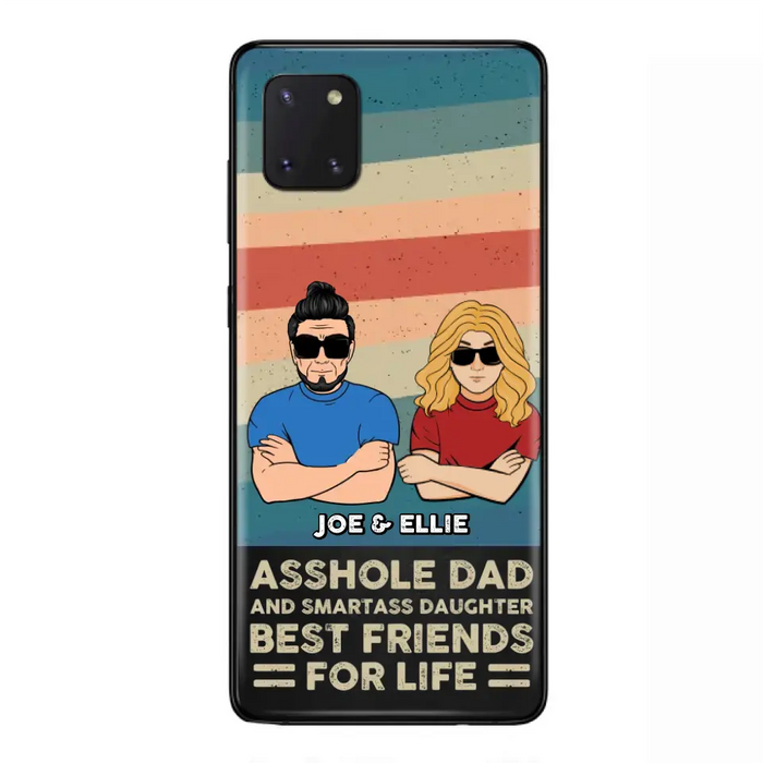 Personalized Dad/Mom And Daughter/Son Phone Case - Gift Idea For Father's Day/Mother's Day From Daughter/Son - Asshole Dad - Cases For Samsung/iPhone