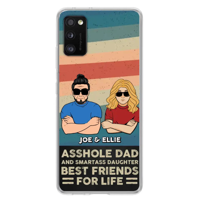 Personalized Dad/Mom And Daughter/Son Phone Case - Gift Idea For Father's Day/Mother's Day From Daughter/Son - Asshole Dad - Cases For Samsung/iPhone