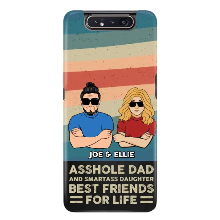 Personalized Dad/Mom And Daughter/Son Phone Case - Gift Idea For Father's Day/Mother's Day From Daughter/Son - Asshole Dad - Cases For Samsung/iPhone