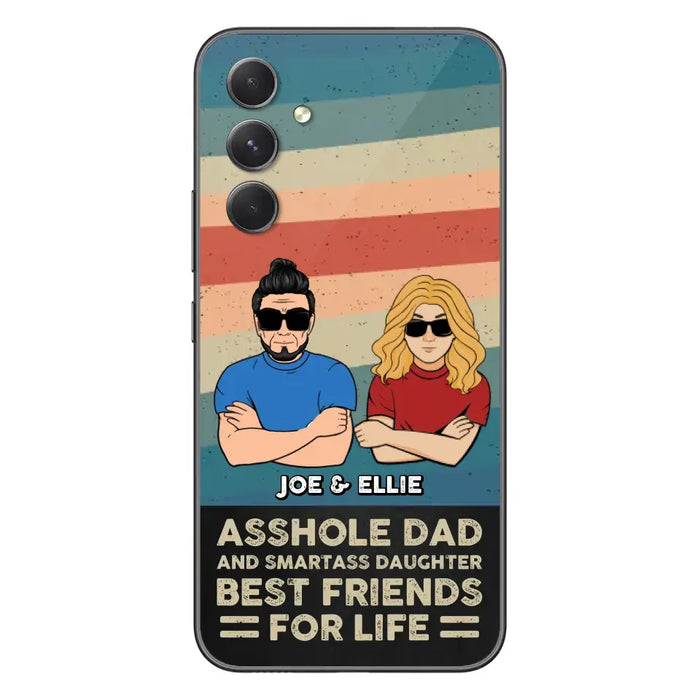 Personalized Dad/Mom And Daughter/Son Phone Case - Gift Idea For Father's Day/Mother's Day From Daughter/Son - Asshole Dad - Cases For Samsung/iPhone