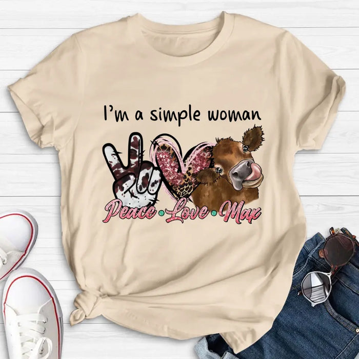 Custom Personalized Simple Woman Shirt/Hoodie - Gift Idea For Mother's Day - I'm A Simple Woman