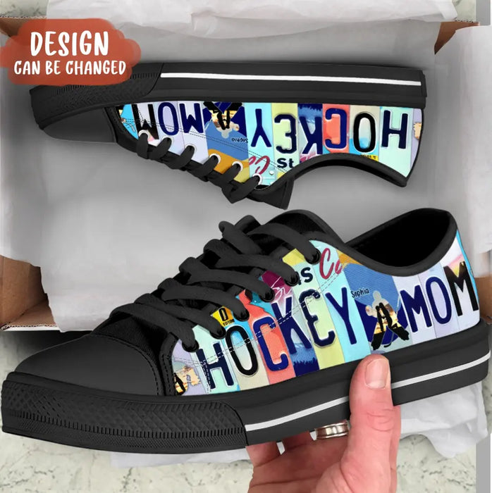 Custom Hockey Mom Canvas Sneakers - Mother's Day Gift Idea