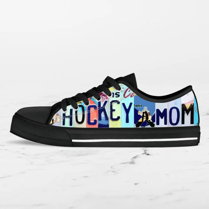 Custom Hockey Mom Canvas Sneakers - Mother's Day Gift Idea