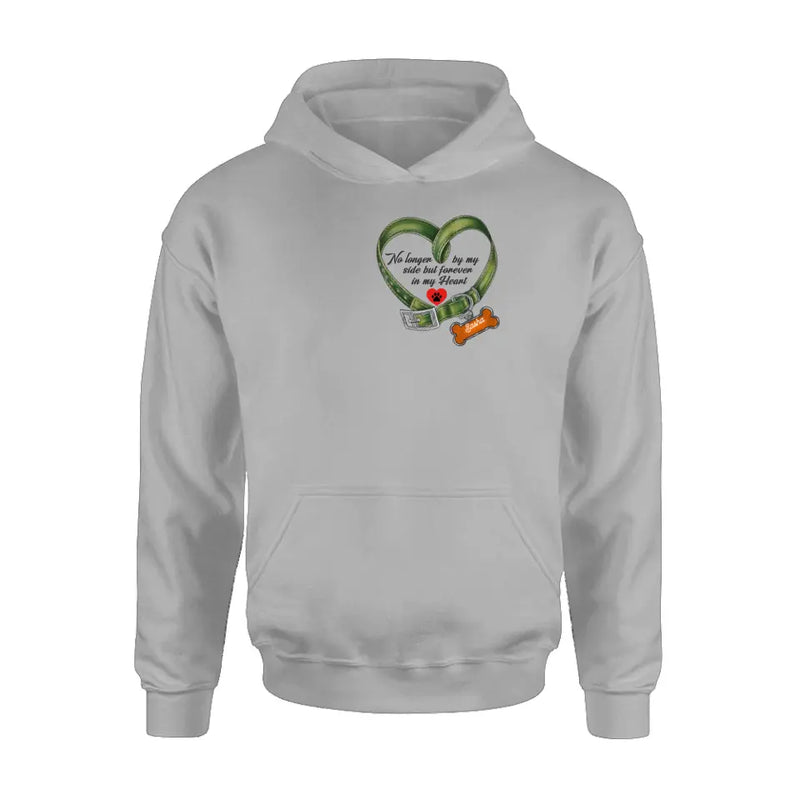 Personalized Memorial Pet Collar T-shirt/Hoodie - Gift Idea For Pet Lover/Mother's Day/Father's Day - No Longer By My Side But Forever In My Heart
