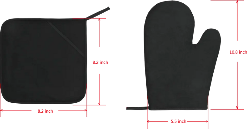 Personalized Witch Heat Resistant Oven Mitts With Pot Holders - Gift Idea for Witch Lover
