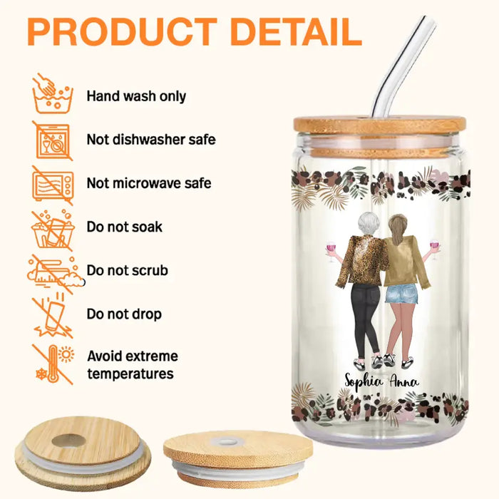 Personalized To My Daughter Clear Glass Can - Gift Idea For Daughter From Mom - Whisper Back I Am The Storm