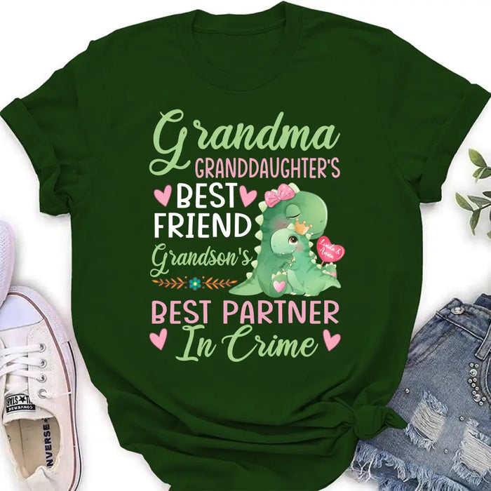 Personalized Grandma Shirt/ Hoodie - Best Gift Idea For Mother's Day/Grandma - Best Partner In Crime