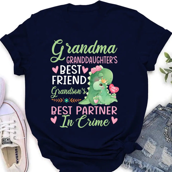 Personalized Grandma Shirt/ Hoodie - Best Gift Idea For Mother's Day/Grandma - Best Partner In Crime